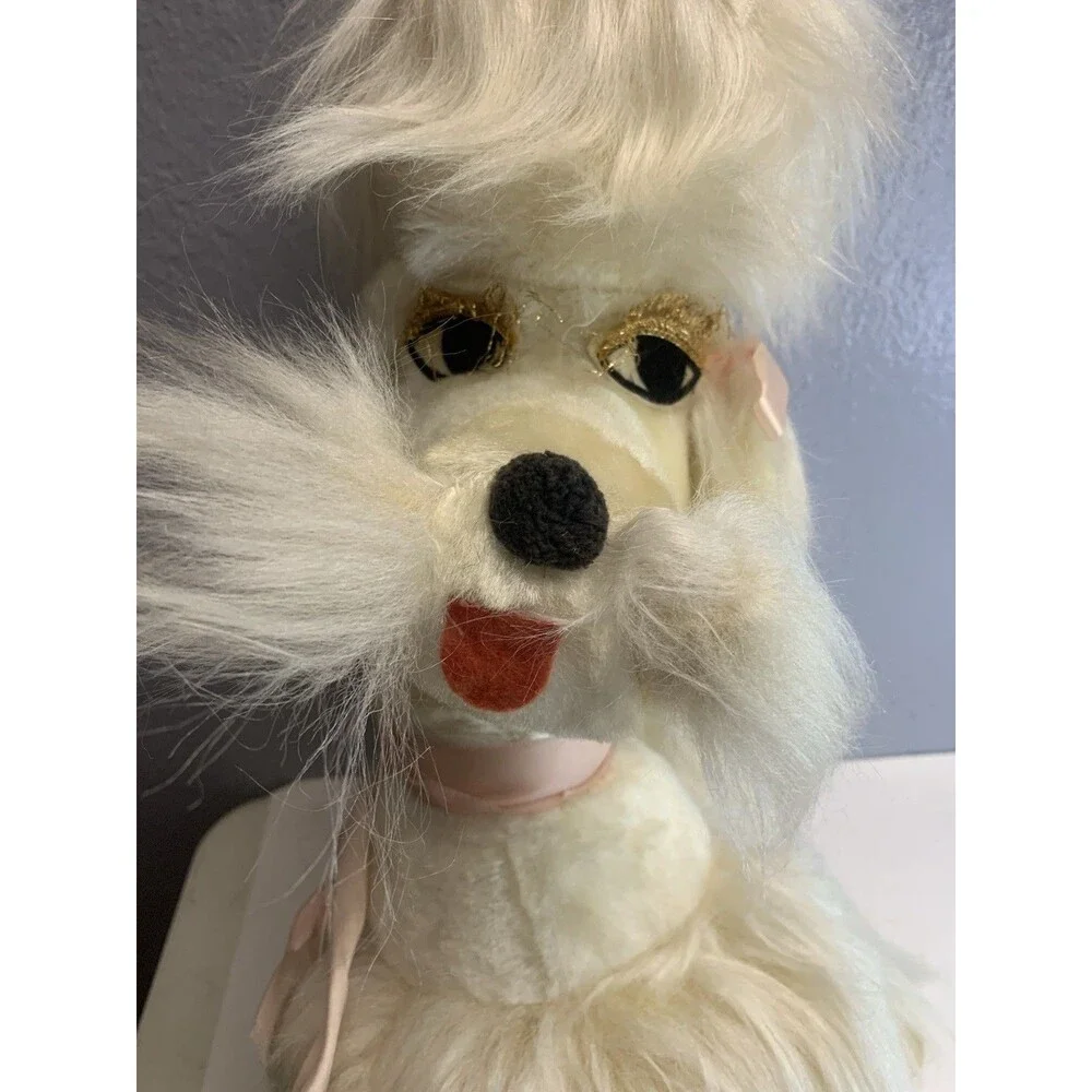 1960’s Columbia Toy Products Provocative Eyes Poodle Plush Dog Large Vintage